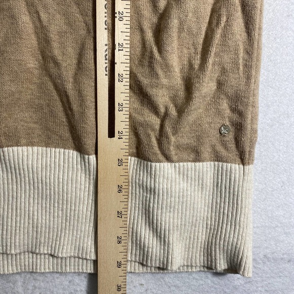 Eddie Bauer Sweater Womens 2XL Tan Henley Button Mock Neck Long Sleeve Knit - Picture 8 of 8